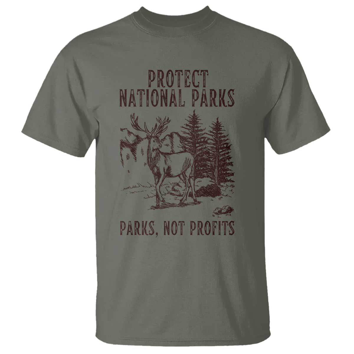 Protect National Parks T Shirt Support Parks Not Profits Deer