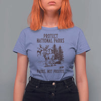 Protect National Parks T Shirt For Women Support Parks Not Profits Deer