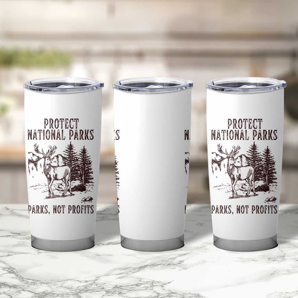 Protect National Parks Tumbler Cup Support Parks Not Profits Deer