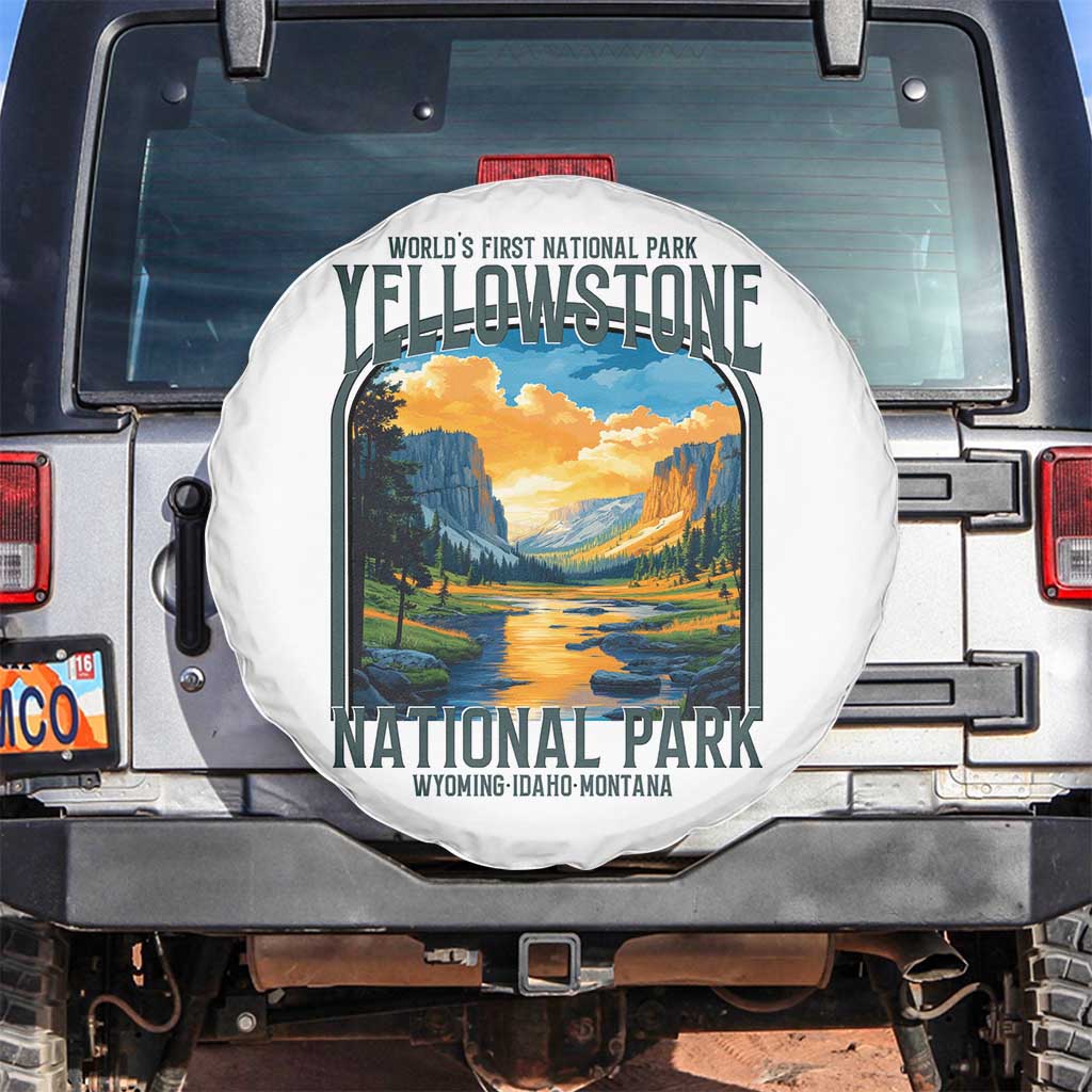 Yellowstone National Park Spare Tire Cover Worlds First NP Retro Vintage Graphic