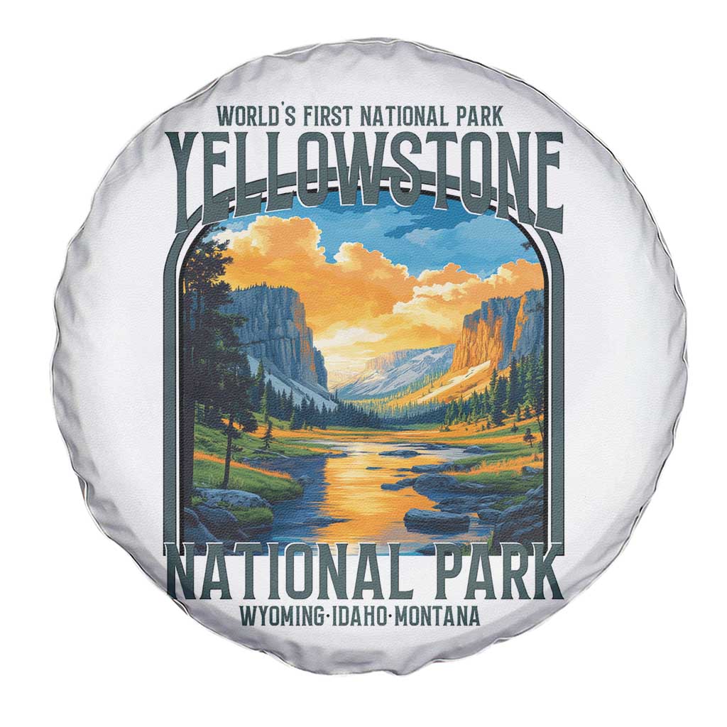 Yellowstone National Park Spare Tire Cover Worlds First NP Retro Vintage Graphic