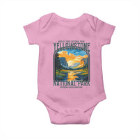 Yellowstone National Park Baby Onesie Worlds First NP Retro Vintage Graphic