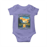 Yellowstone National Park Baby Onesie Worlds First NP Retro Vintage Graphic