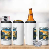 Yellowstone National Park 4 in 1 Can Cooler Tumbler Worlds First NP Retro Vintage Graphic