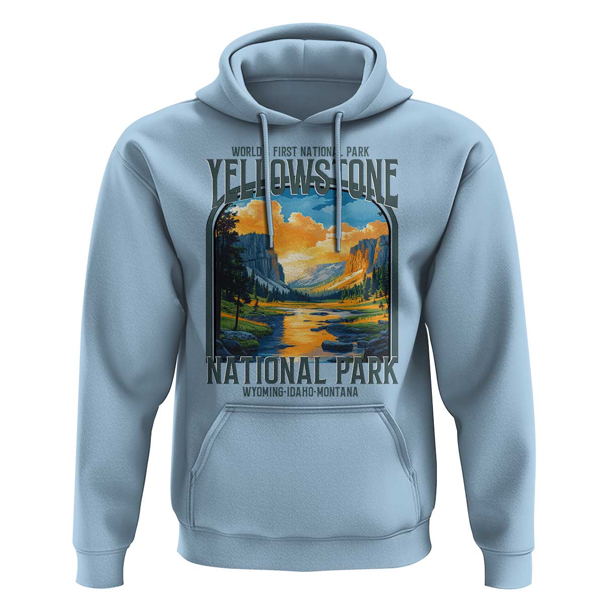 Yellowstone National Park Hoodie Worlds First NP Retro Vintage Graphic