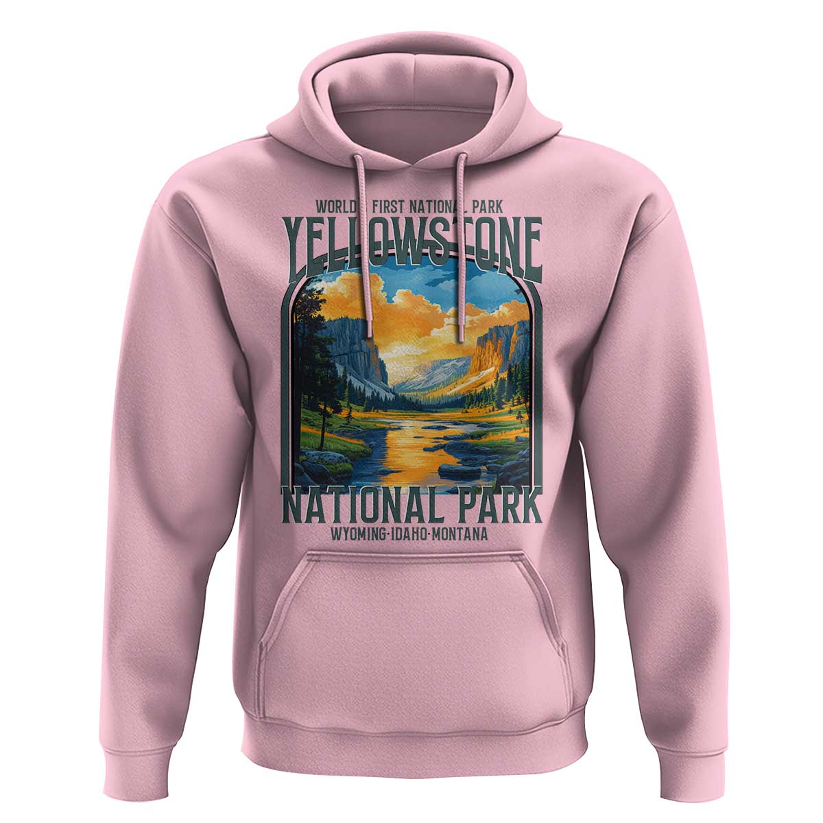 Yellowstone National Park Hoodie Worlds First NP Retro Vintage Graphic