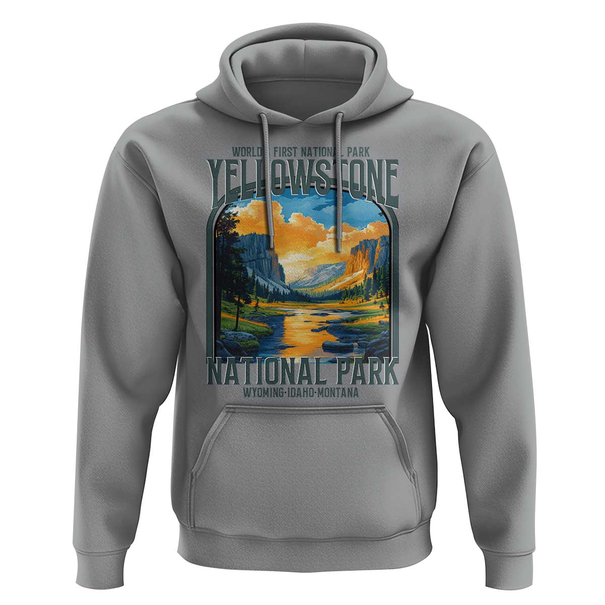 Yellowstone National Park Hoodie Worlds First NP Retro Vintage Graphic