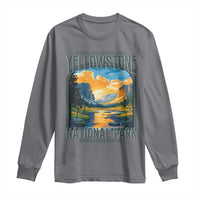Yellowstone National Park Long Sleeve Shirt Worlds First NP Retro Vintage Graphic