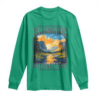 Yellowstone National Park Long Sleeve Shirt Worlds First NP Retro Vintage Graphic