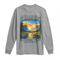 Yellowstone National Park Long Sleeve Shirt Worlds First NP Retro Vintage Graphic