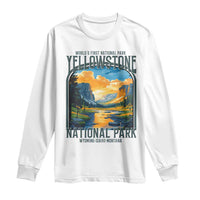 Yellowstone National Park Long Sleeve Shirt Worlds First NP Retro Vintage Graphic