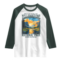 Yellowstone National Park Raglan Shirt Worlds First NP Retro Vintage Graphic