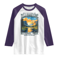 Yellowstone National Park Raglan Shirt Worlds First NP Retro Vintage Graphic