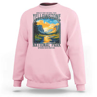 Yellowstone National Park Sweatshirt Worlds First NP Retro Vintage Graphic