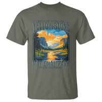 Yellowstone National Park T Shirt Worlds First NP Retro Vintage Graphic