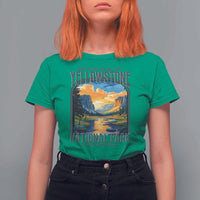 Yellowstone National Park T Shirt For Women Worlds First NP Retro Vintage Graphic