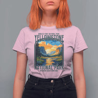Yellowstone National Park T Shirt For Women Worlds First NP Retro Vintage Graphic