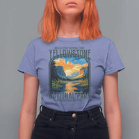 Yellowstone National Park T Shirt For Women Worlds First NP Retro Vintage Graphic