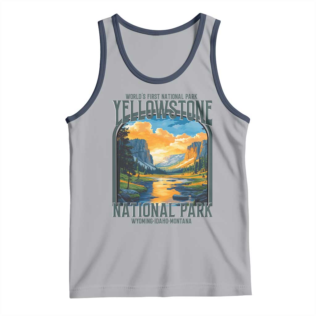 Yellowstone National Park Tank Top Worlds First NP Retro Vintage Graphic