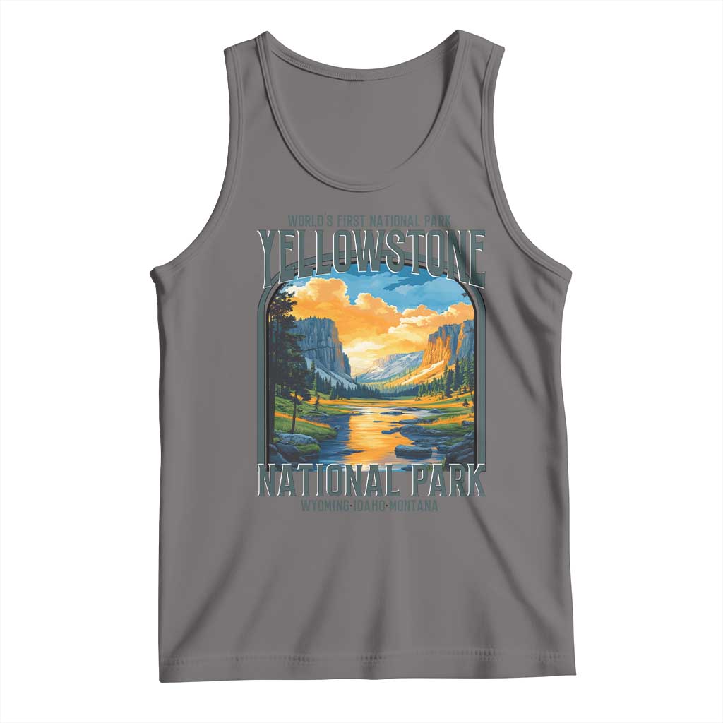 Yellowstone National Park Tank Top Worlds First NP Retro Vintage Graphic