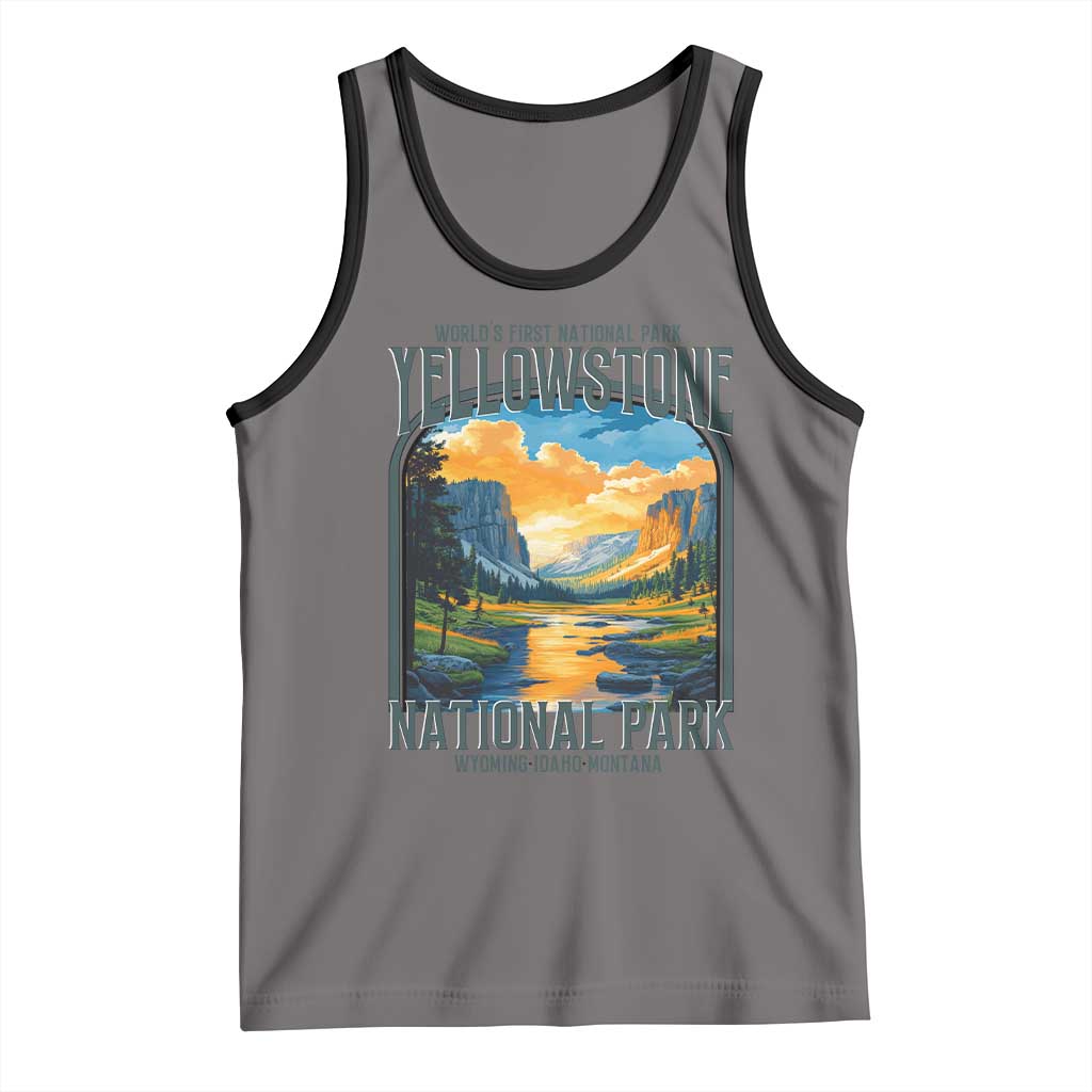 Yellowstone National Park Tank Top Worlds First NP Retro Vintage Graphic