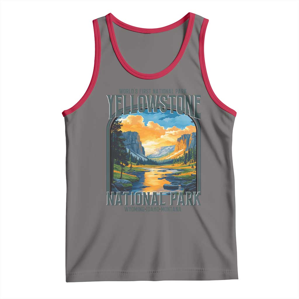 Yellowstone National Park Tank Top Worlds First NP Retro Vintage Graphic