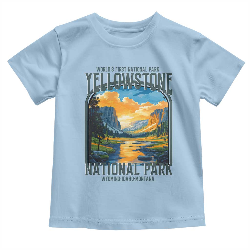 Yellowstone National Park Toddler T Shirt Worlds First NP Retro Vintage Graphic