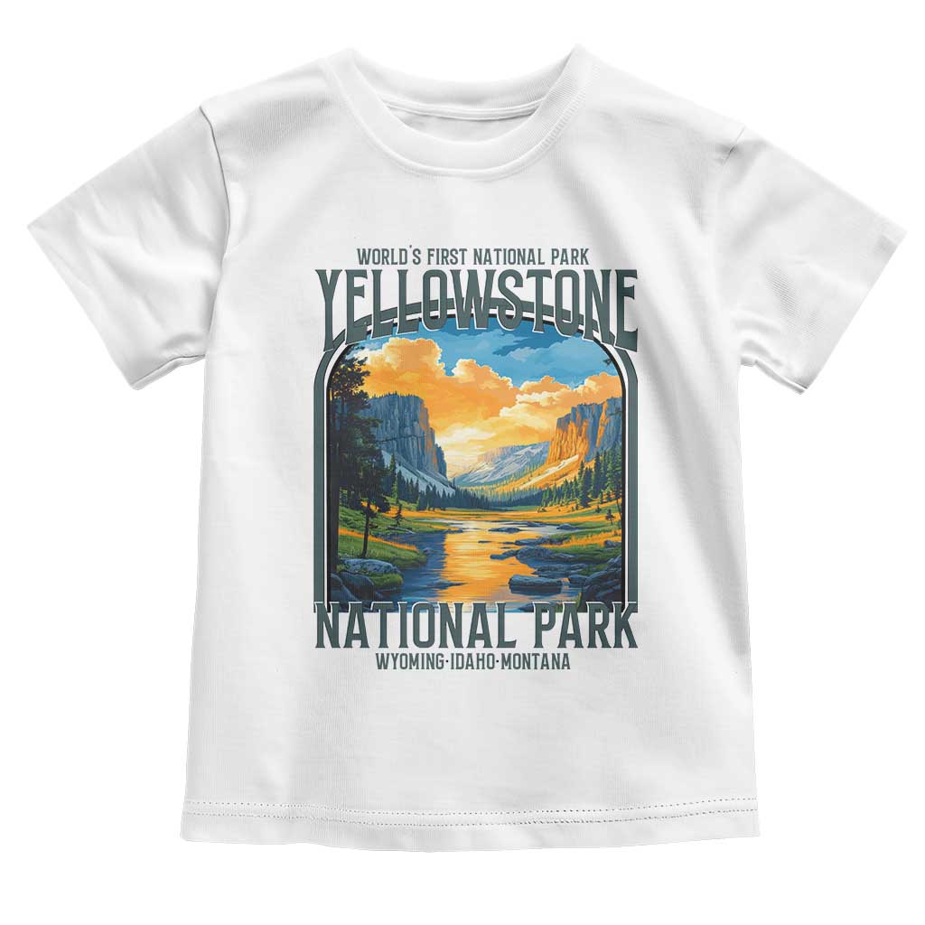 Yellowstone National Park Toddler T Shirt Worlds First NP Retro Vintage Graphic