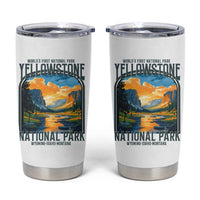 Yellowstone National Park Tumbler Cup Worlds First NP Retro Vintage Graphic