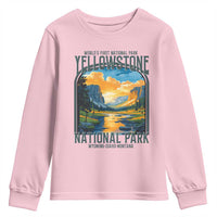 Yellowstone National Park Youth Sweatshirt Worlds First NP Retro Vintage Graphic