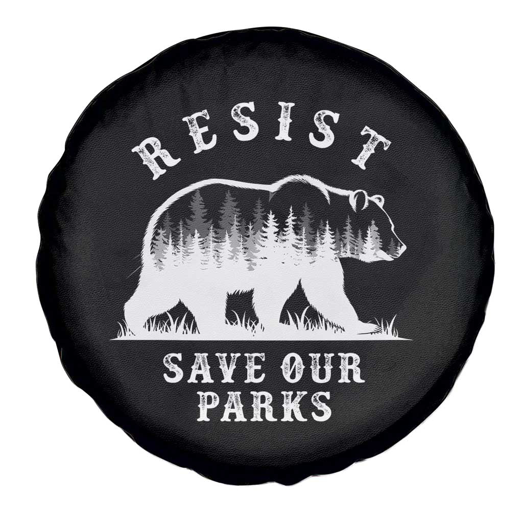 Resist Save Our Parks Spare Tire Cover Bear US National Parks Wildlife Nature