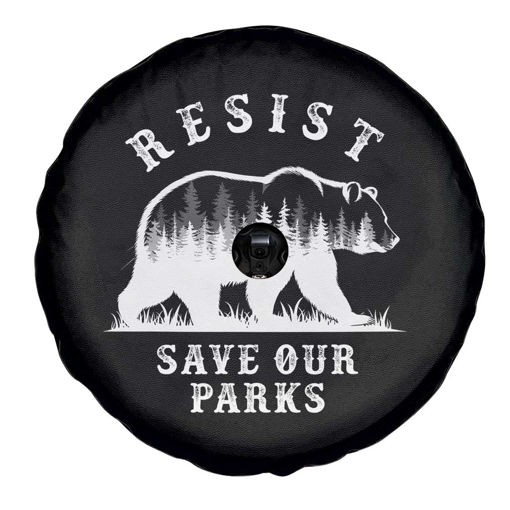 Resist Save Our Parks Spare Tire Cover Bear US National Parks Wildlife Nature