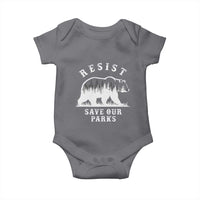 Resist Save Our Parks Baby Onesie Bear US National Parks Wildlife Nature