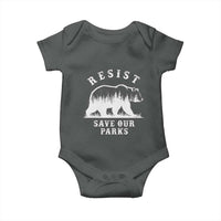 Resist Save Our Parks Baby Onesie Bear US National Parks Wildlife Nature