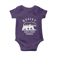Resist Save Our Parks Baby Onesie Bear US National Parks Wildlife Nature