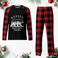 Resist Save Our Parks Plaid Pajama Set Bear US National Parks Wildlife Nature - Wonder Print Shop