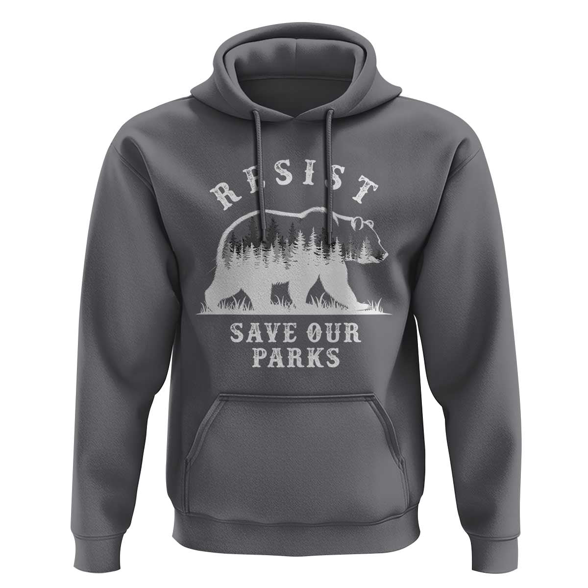 Resist Save Our Parks Hoodie Bear US National Parks Wildlife Nature