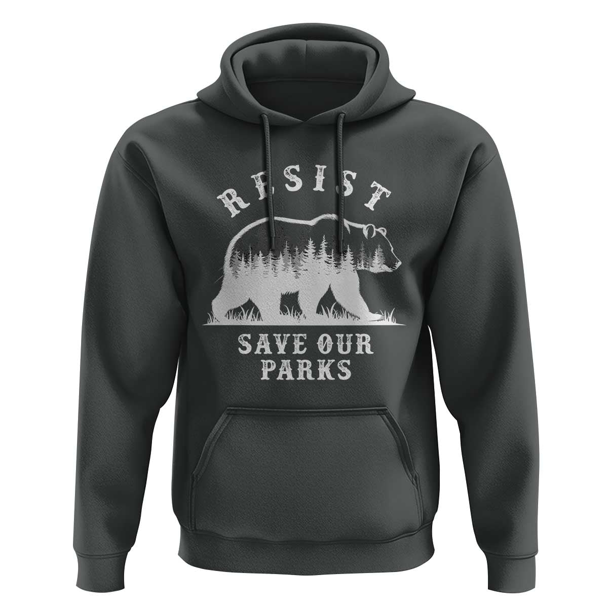 Resist Save Our Parks Hoodie Bear US National Parks Wildlife Nature