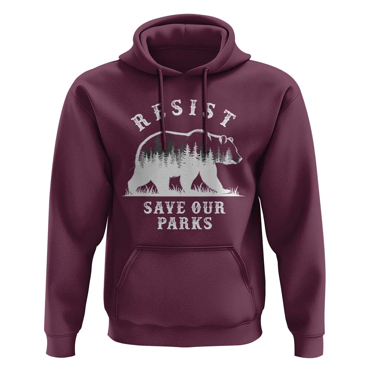 Resist Save Our Parks Hoodie Bear US National Parks Wildlife Nature