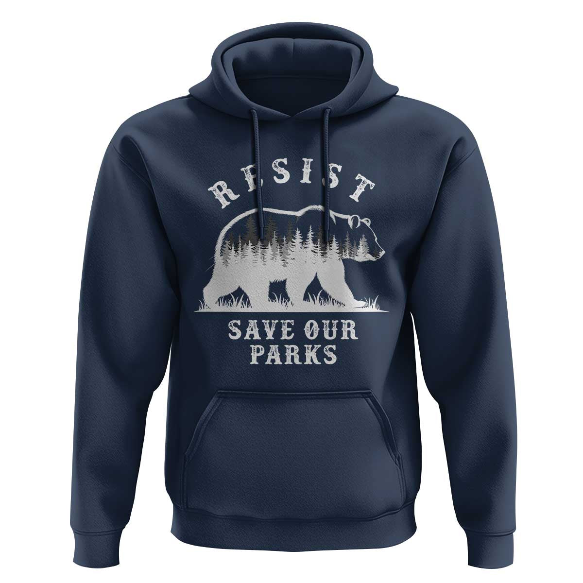 Resist Save Our Parks Hoodie Bear US National Parks Wildlife Nature