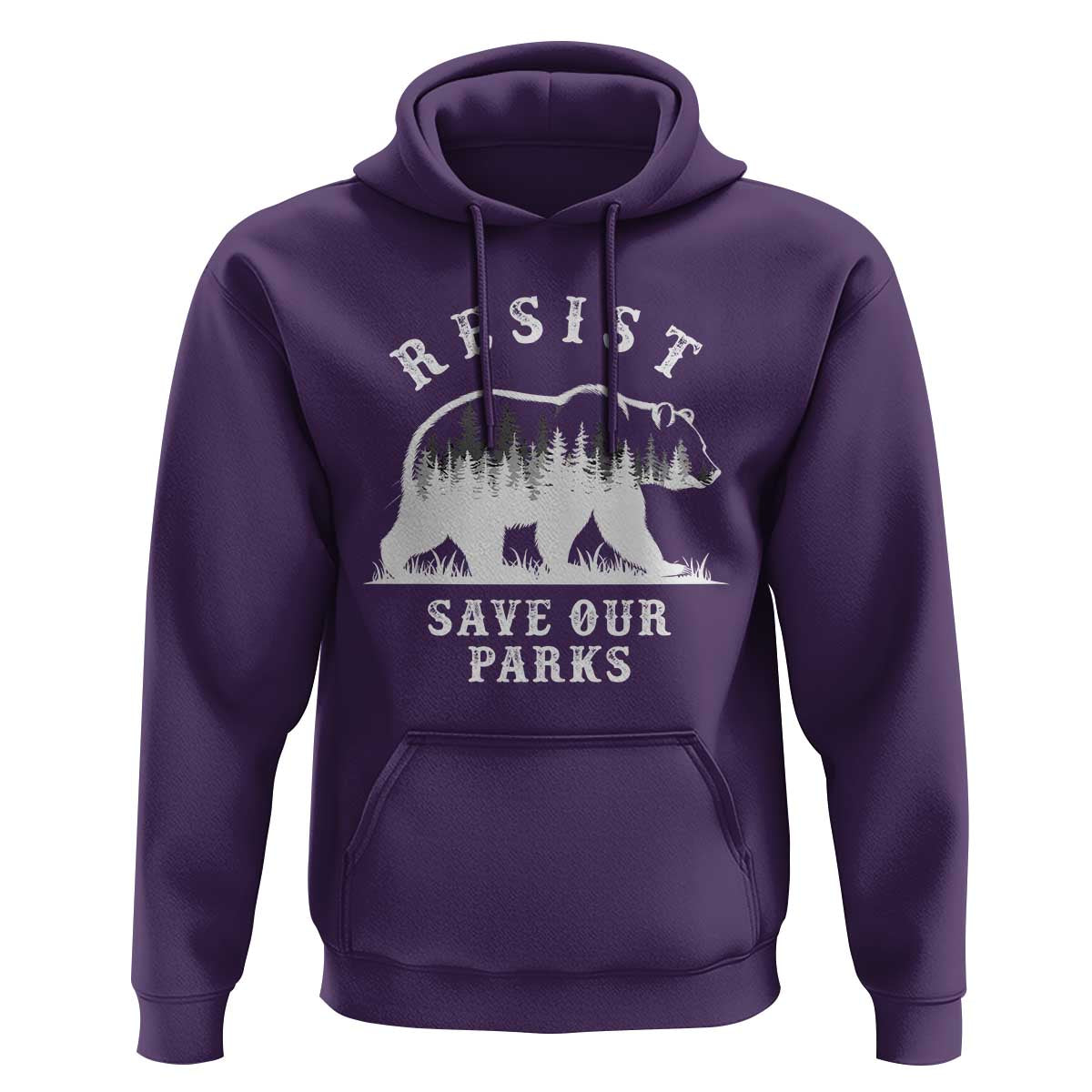 Resist Save Our Parks Hoodie Bear US National Parks Wildlife Nature