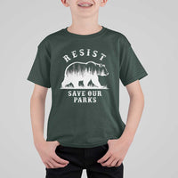 Resist Save Our Parks T Shirt For Kid Bear US National Parks Wildlife Nature