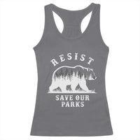 Resist Save Our Parks Racerback Tank Top Bear US National Parks Wildlife Nature