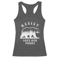 Resist Save Our Parks Racerback Tank Top Bear US National Parks Wildlife Nature