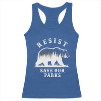 Resist Save Our Parks Racerback Tank Top Bear US National Parks Wildlife Nature