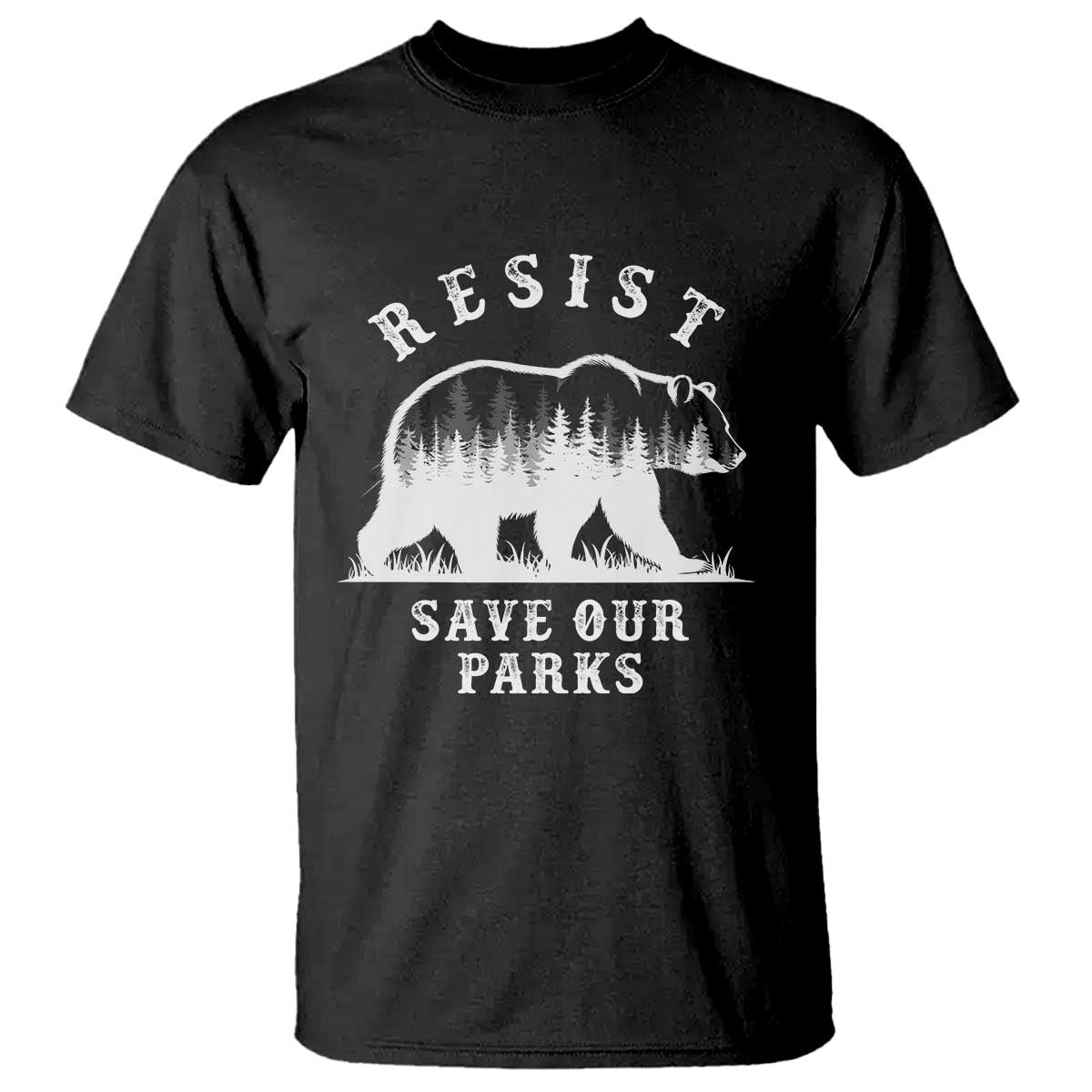 Resist Save Our Parks T Shirt Bear US National Parks Wildlife Nature