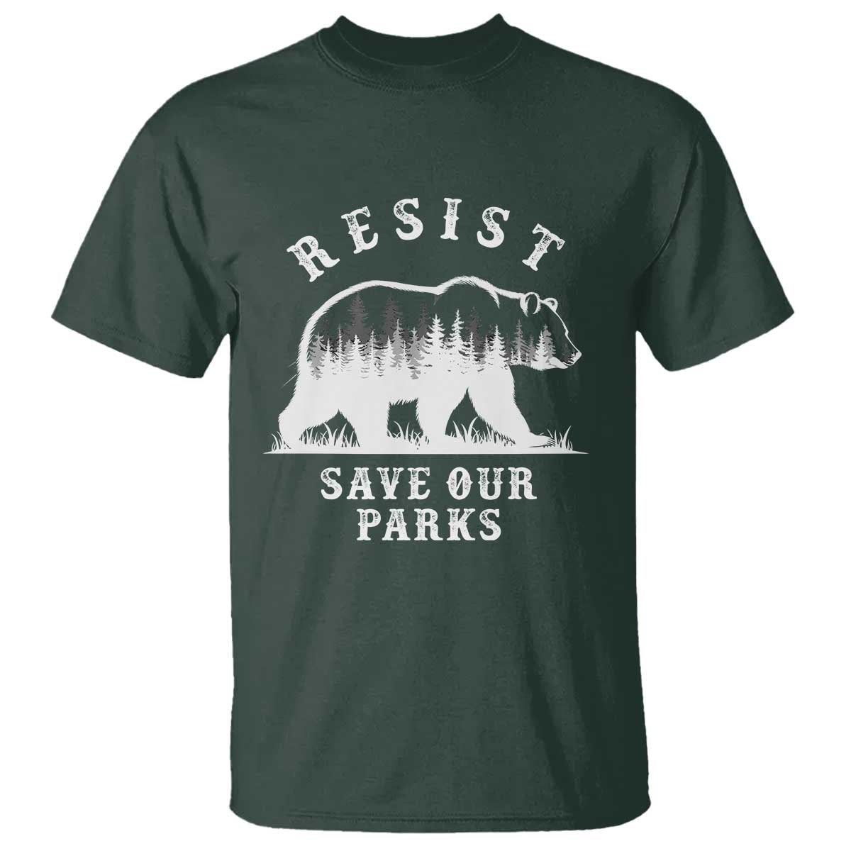 Resist Save Our Parks T Shirt Bear US National Parks Wildlife Nature