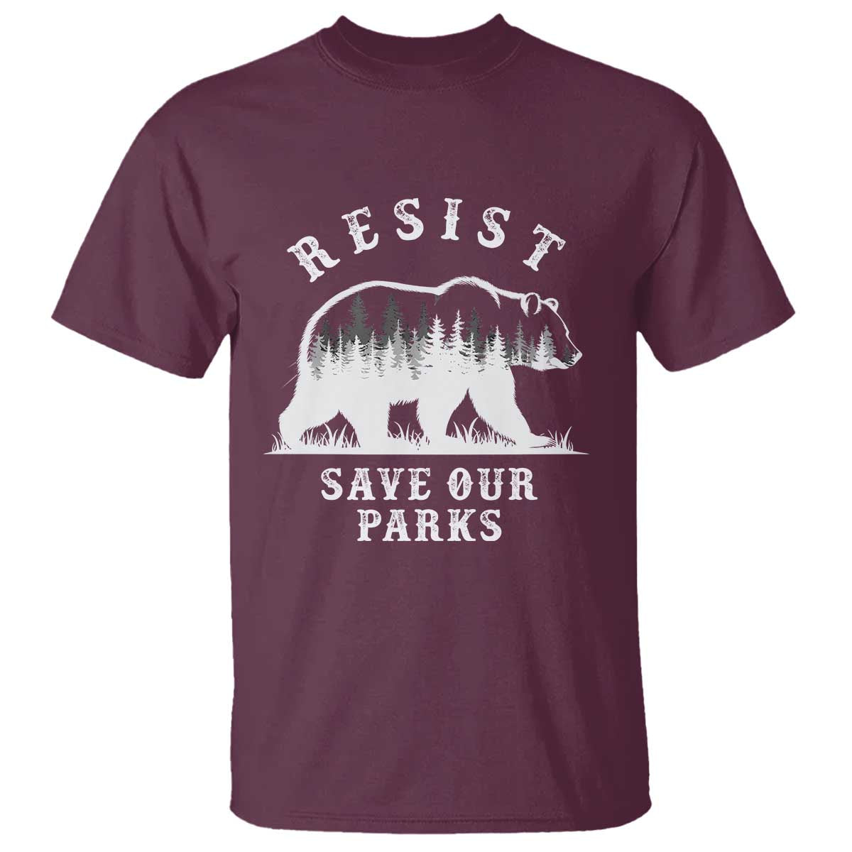 Resist Save Our Parks T Shirt Bear US National Parks Wildlife Nature
