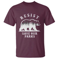 Resist Save Our Parks T Shirt Bear US National Parks Wildlife Nature