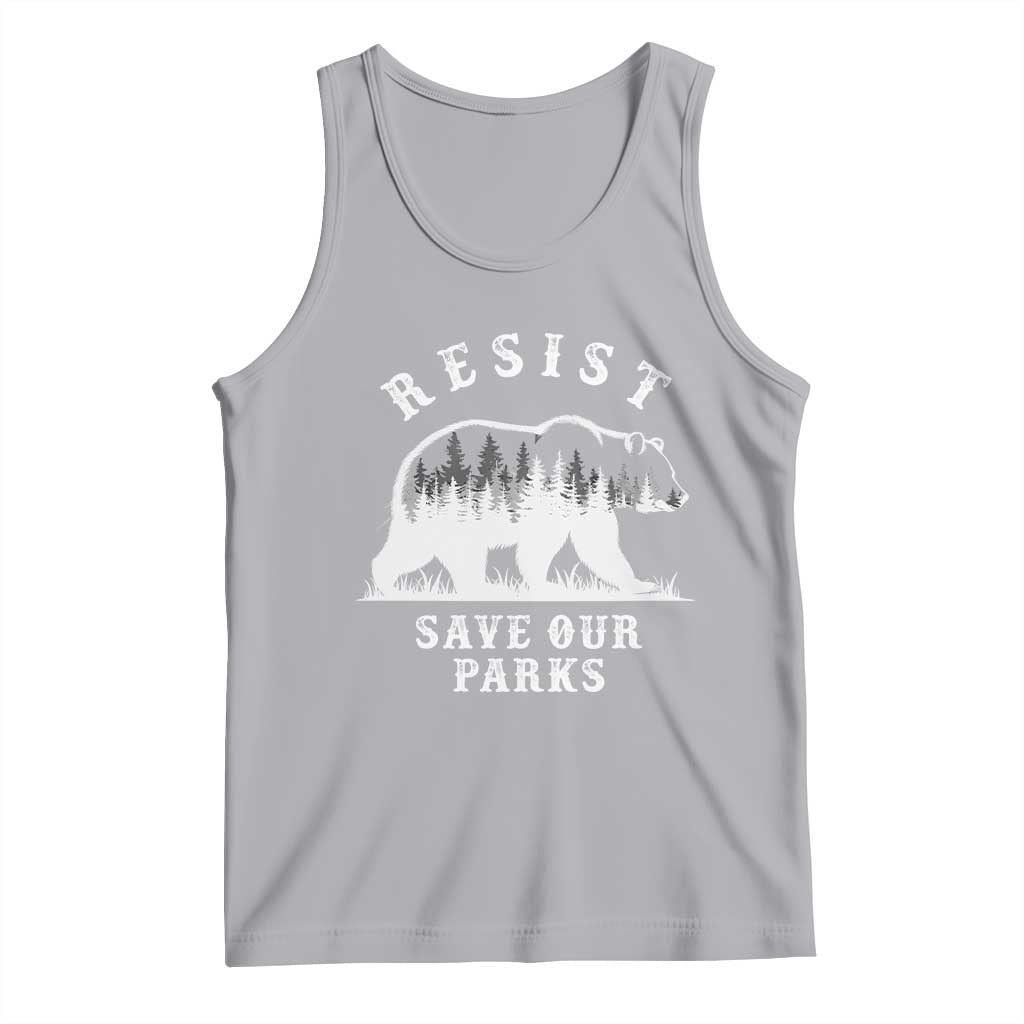 Resist Save Our Parks Tank Top Bear US National Parks Wildlife Nature